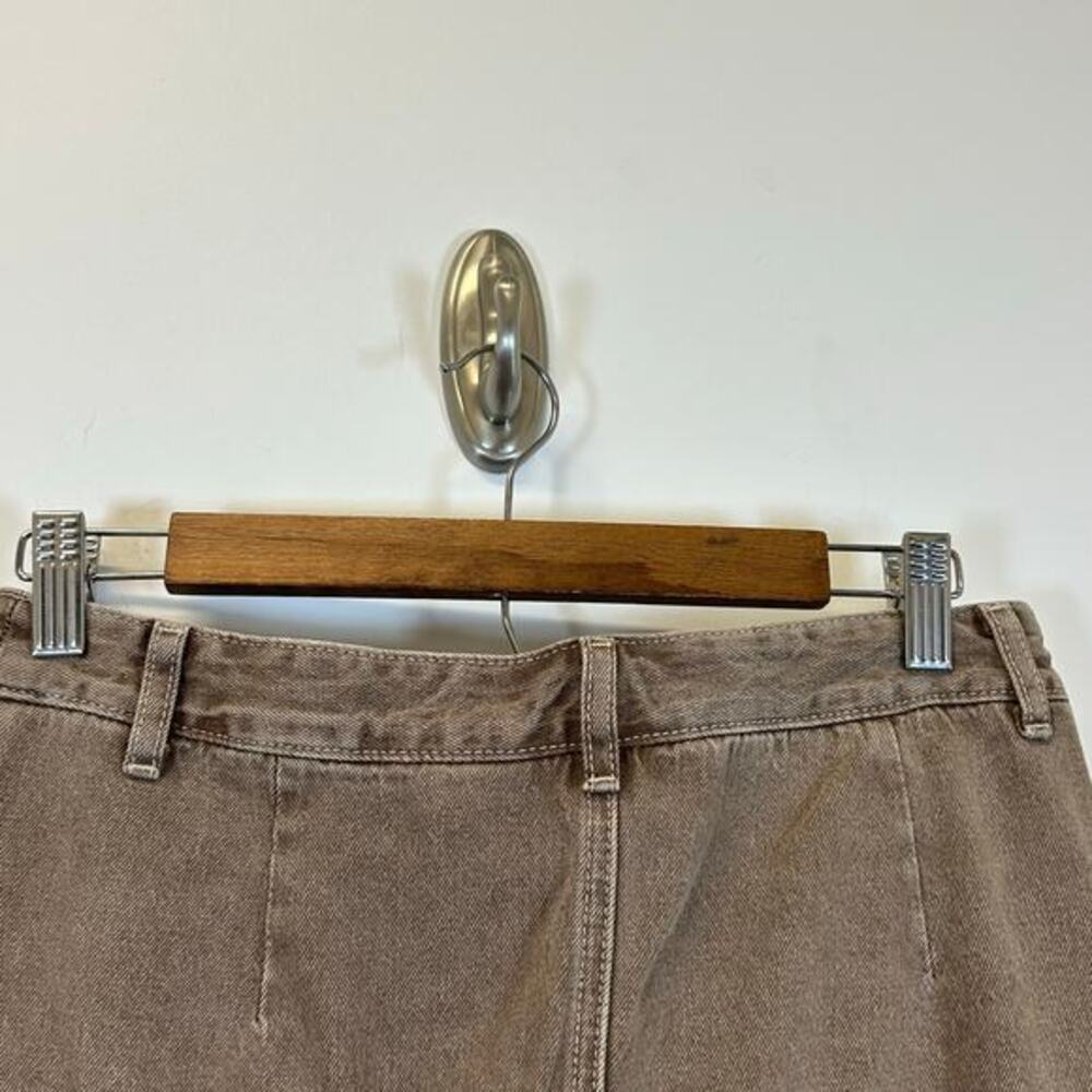 Vintage Y2K Brown Tiered‎ Denim Maxi Skirt Boho Cottagecore Women’s M - Picture 4 of 6